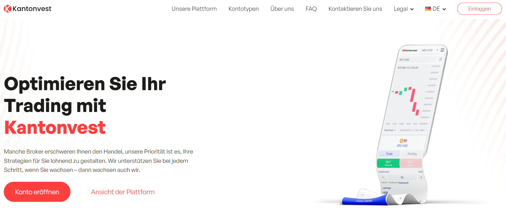 Gleiche Gestaltung für die Kantonvest-Website